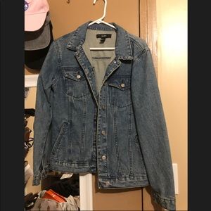 OVERSIZED denim jacket with back embroidery
